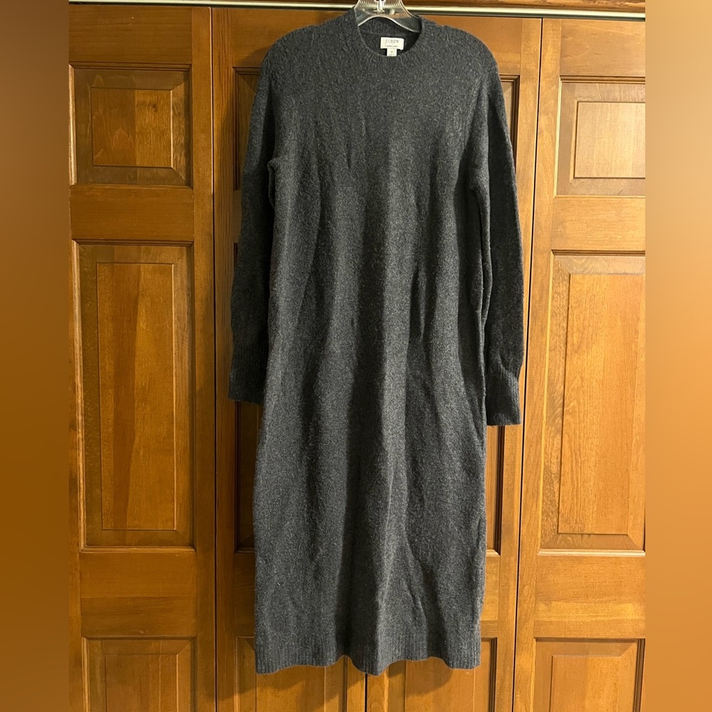 J. Crew Charcoal Long Sleeve Dress